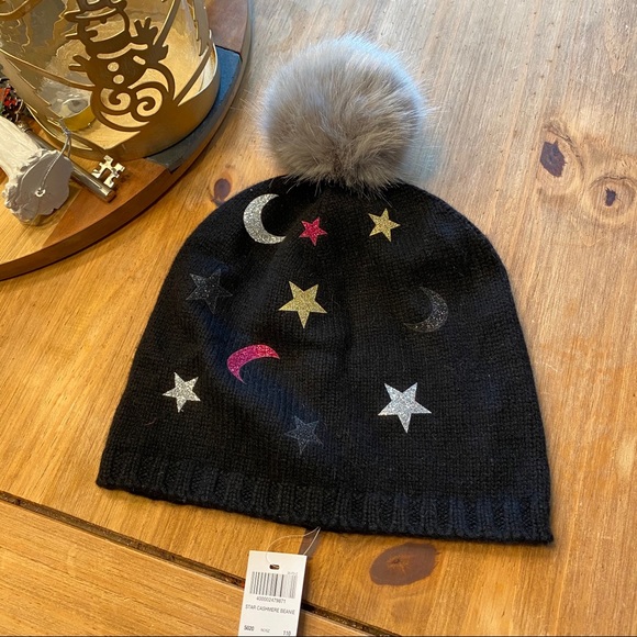 Henri Bendel cashmere star beanie